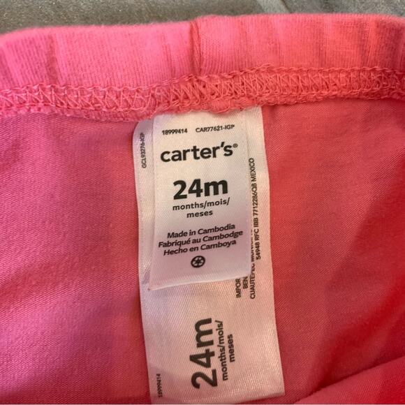 Carter’s Toddler Leggings Set of 3 pink blue black size 24 months - Picture 2 of 6